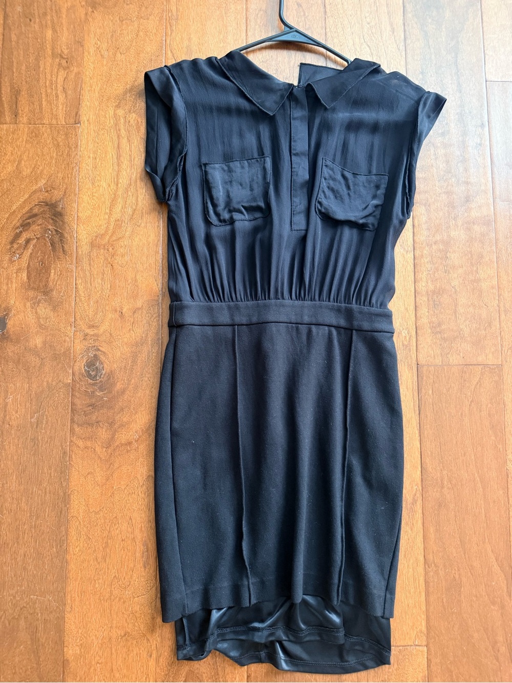 bebe Black High-Low Shirt Dress